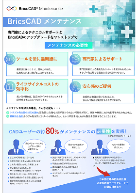 画像：BricsCAD保守更新チラシ