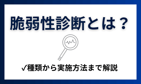 脆弱性診断（セキュリティ診断）とは？種類から実施方法まで解説