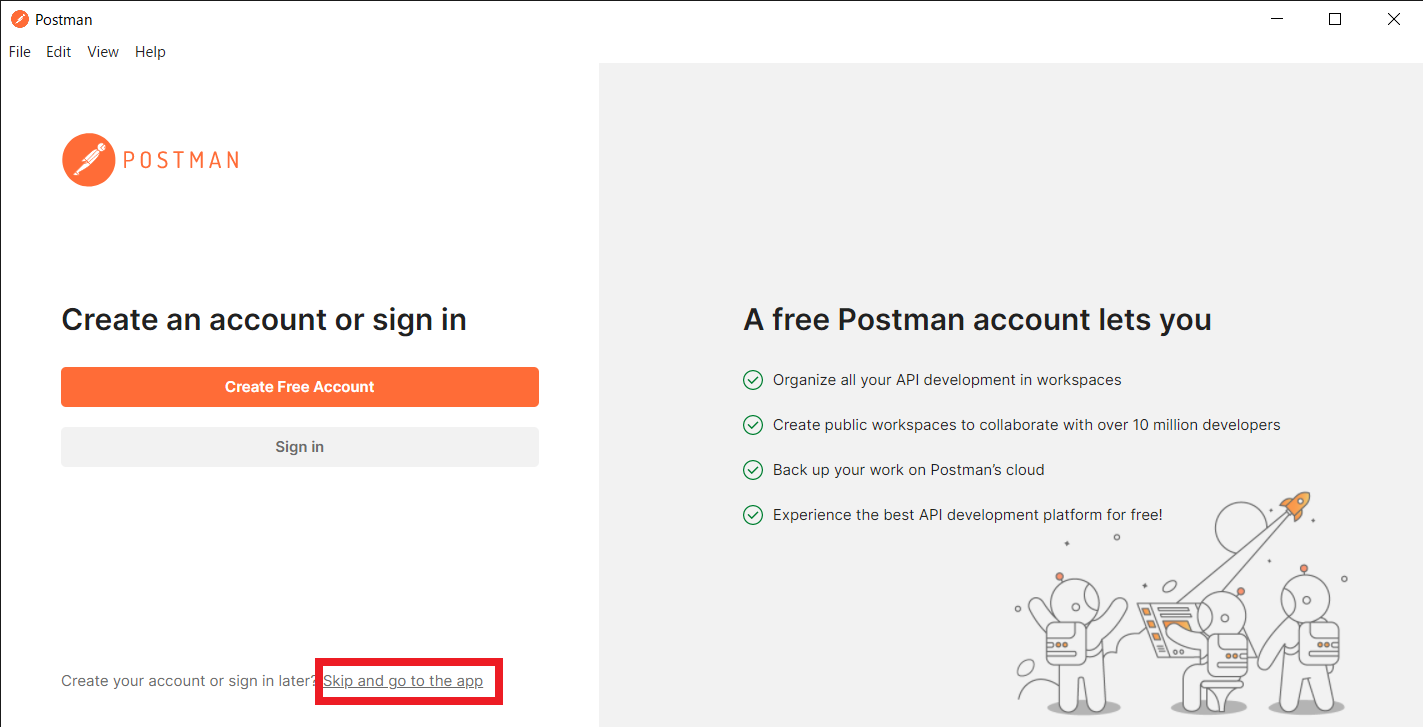 Postman 開始画面.png