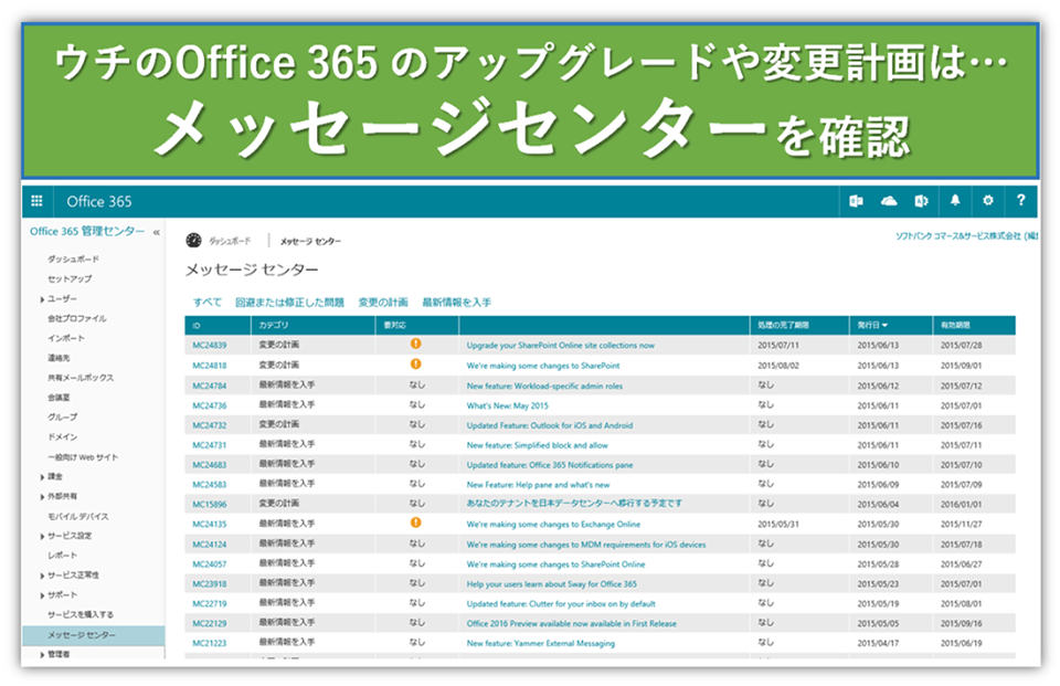 うちのテナント、いつアップグレードが適用されるの？